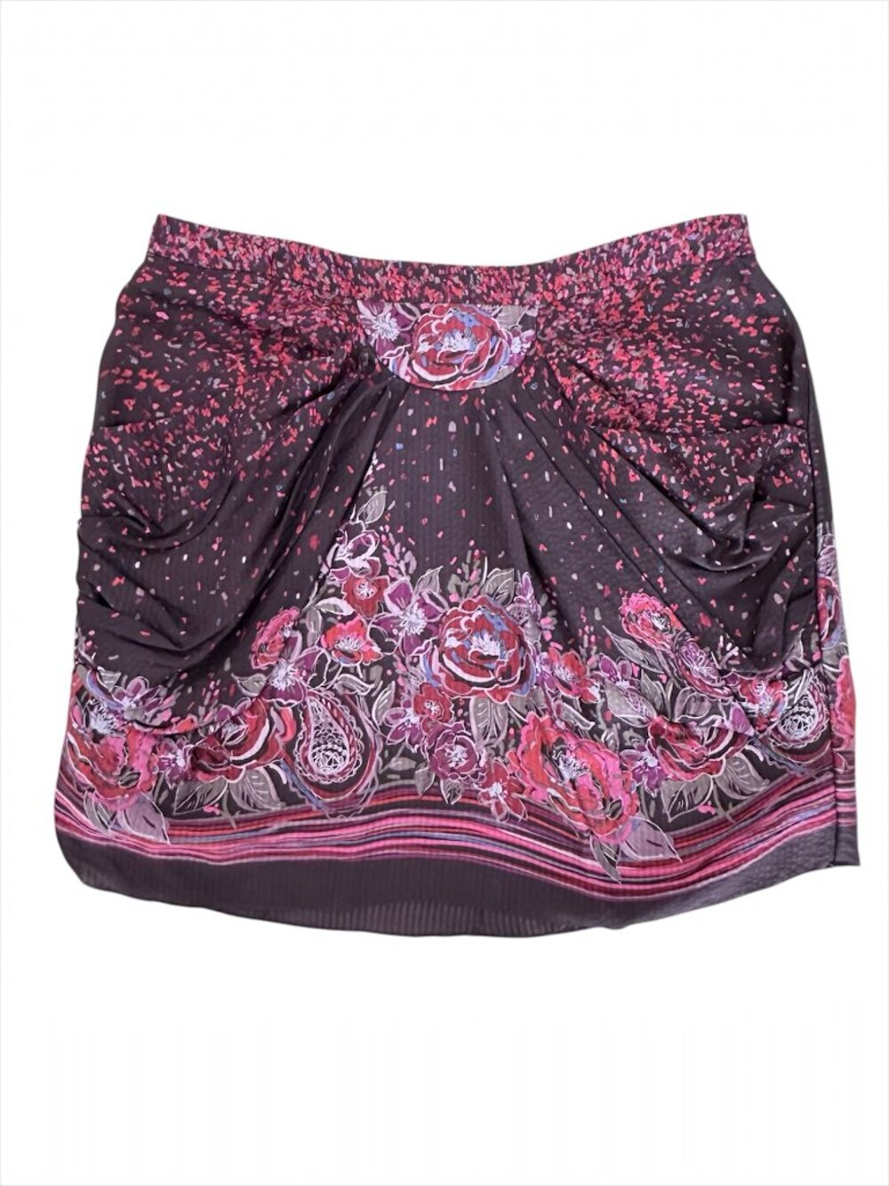 Anna Sui Anthropologie Silk Skirt Floral